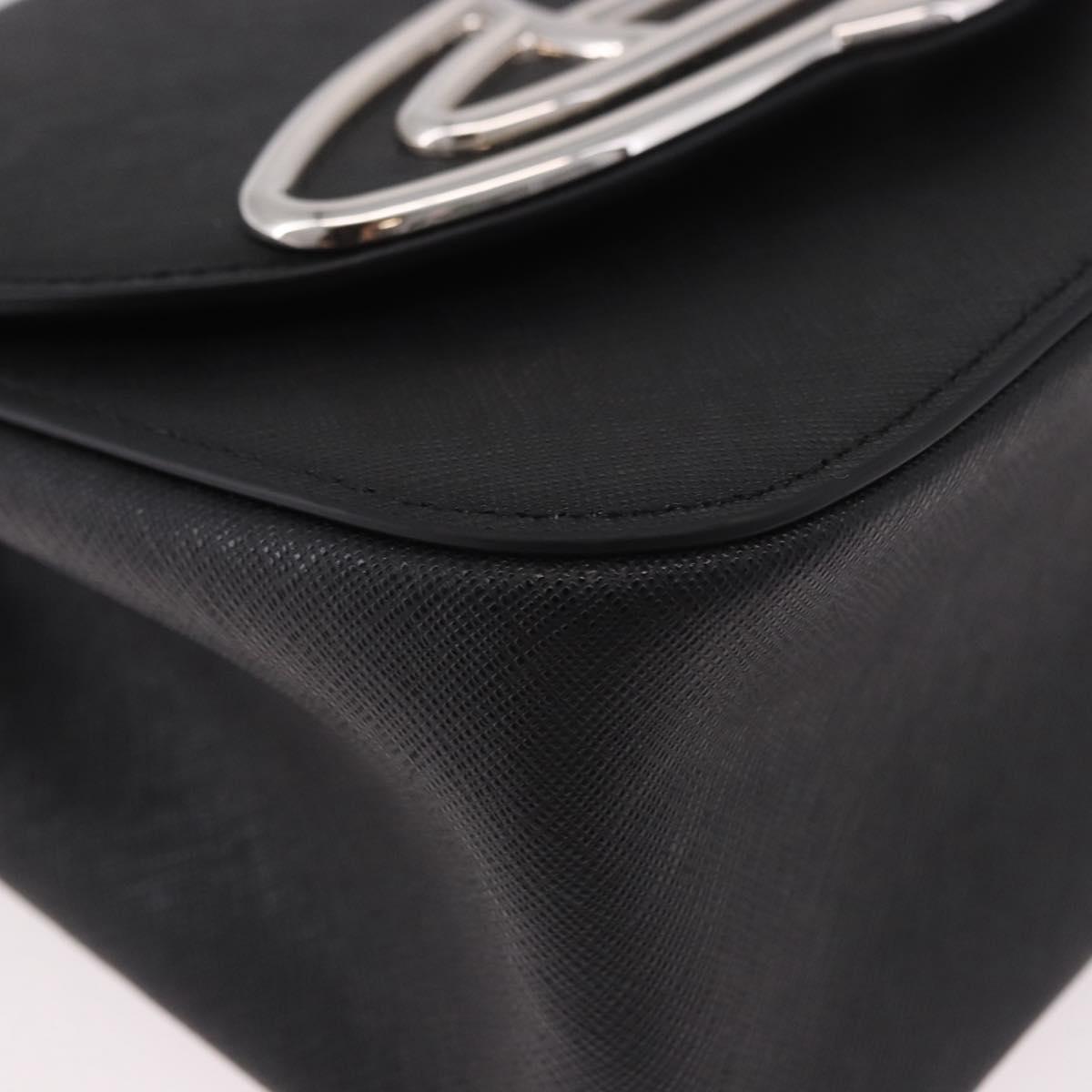 Vivienne Westwood Shoulder Bag Leather Black Silver Auth 191650V