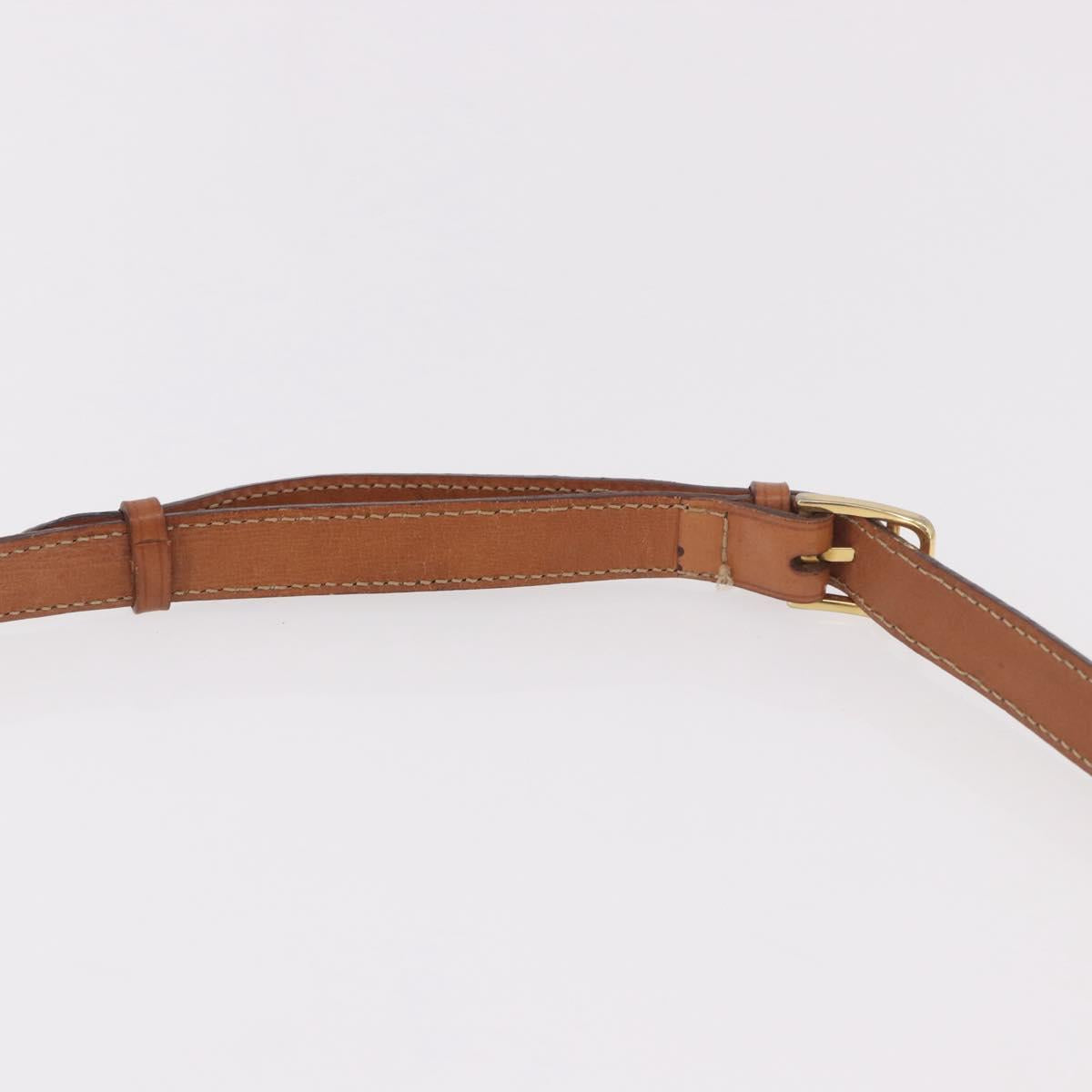 CELINE Macadam Shoulder Bag PVC Leather Brown Gold Auth 191652