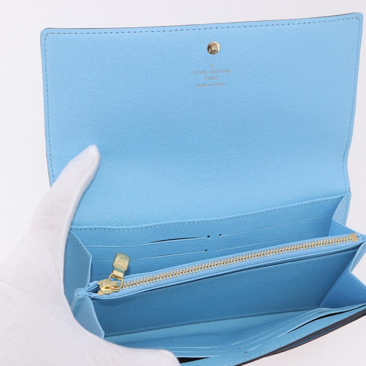 LOUIS VUITTON Damier Ebene Portefeuille Sarah Long Wallet N64426 LV Auth 191659M