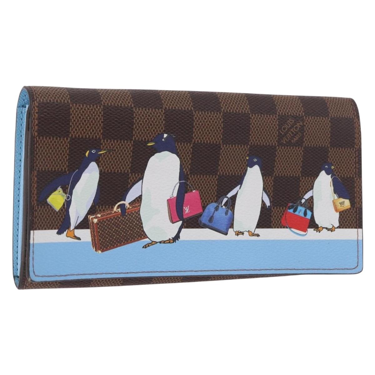 LOUIS VUITTON Damier Ebene Portefeuille Sarah Long Wallet N64426 LV Auth 191659M