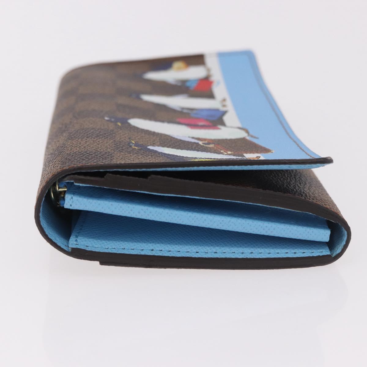 LOUIS VUITTON Damier Ebene Portefeuille Sarah Long Wallet N64426 LV Auth 191659M
