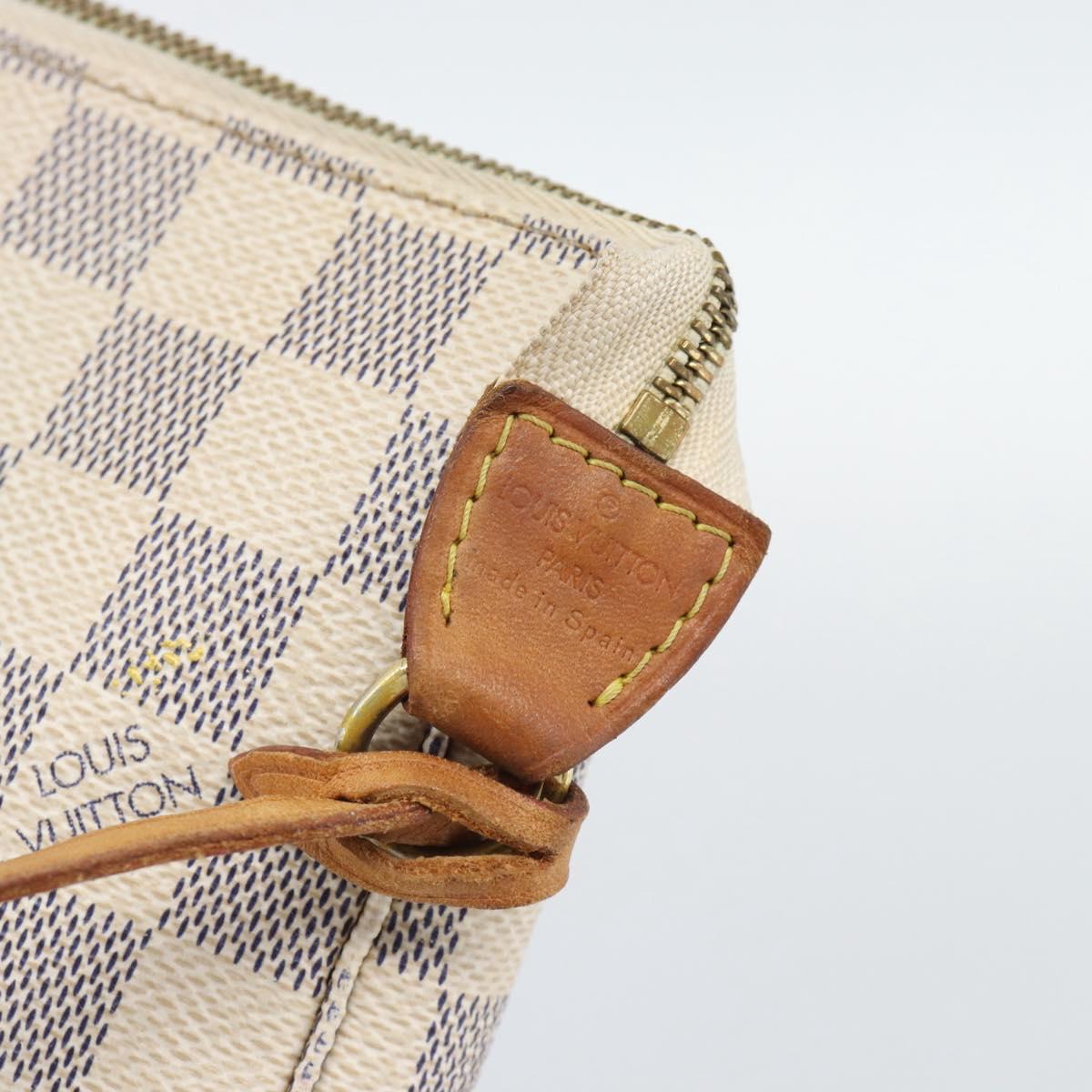 LOUIS VUITTON Damier Azur Pochette Accessoires Pouch N51986 LV Auth 191661A