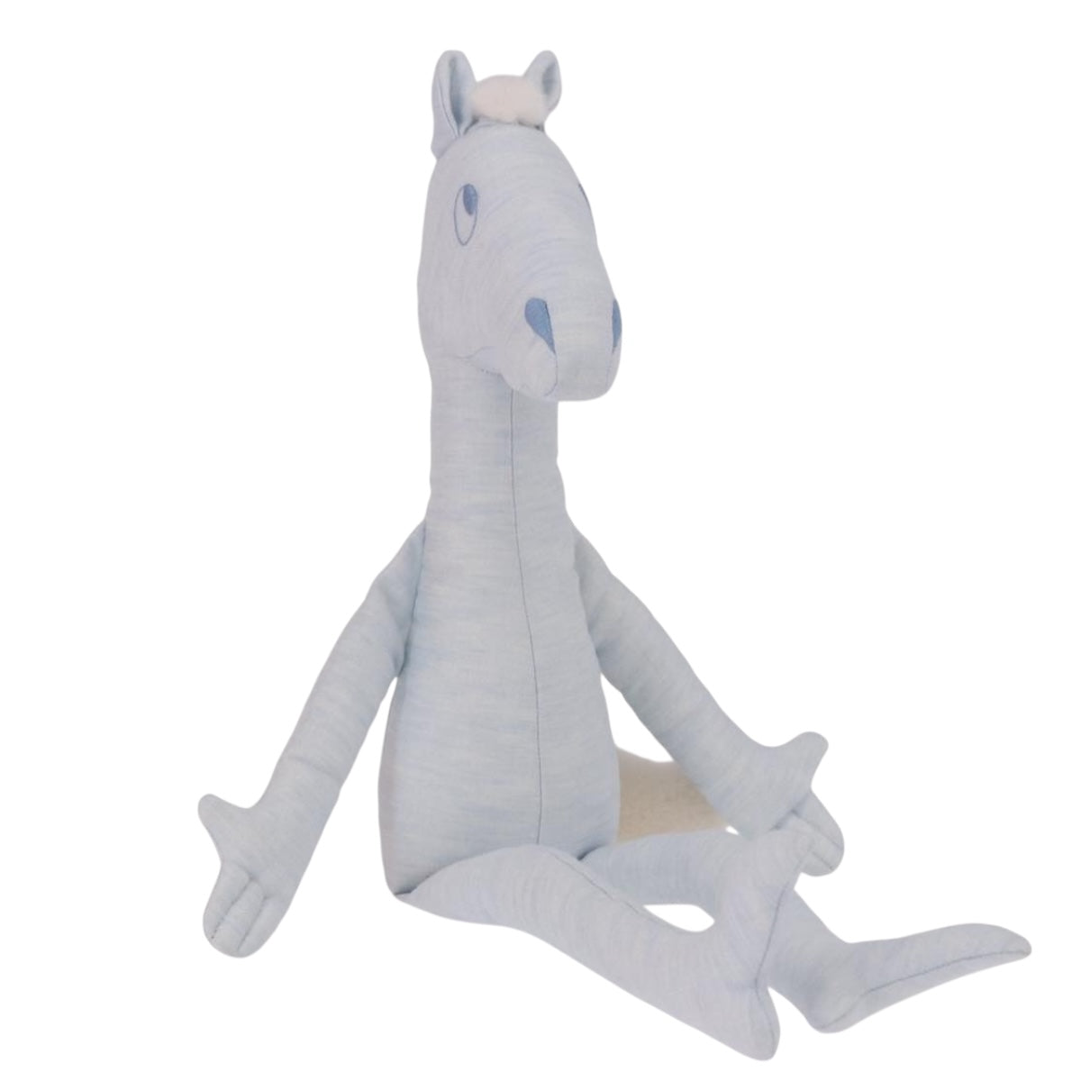 HERMES Plush Doll Pot Yok Cushion Polyester Light Blue Auth 191662M