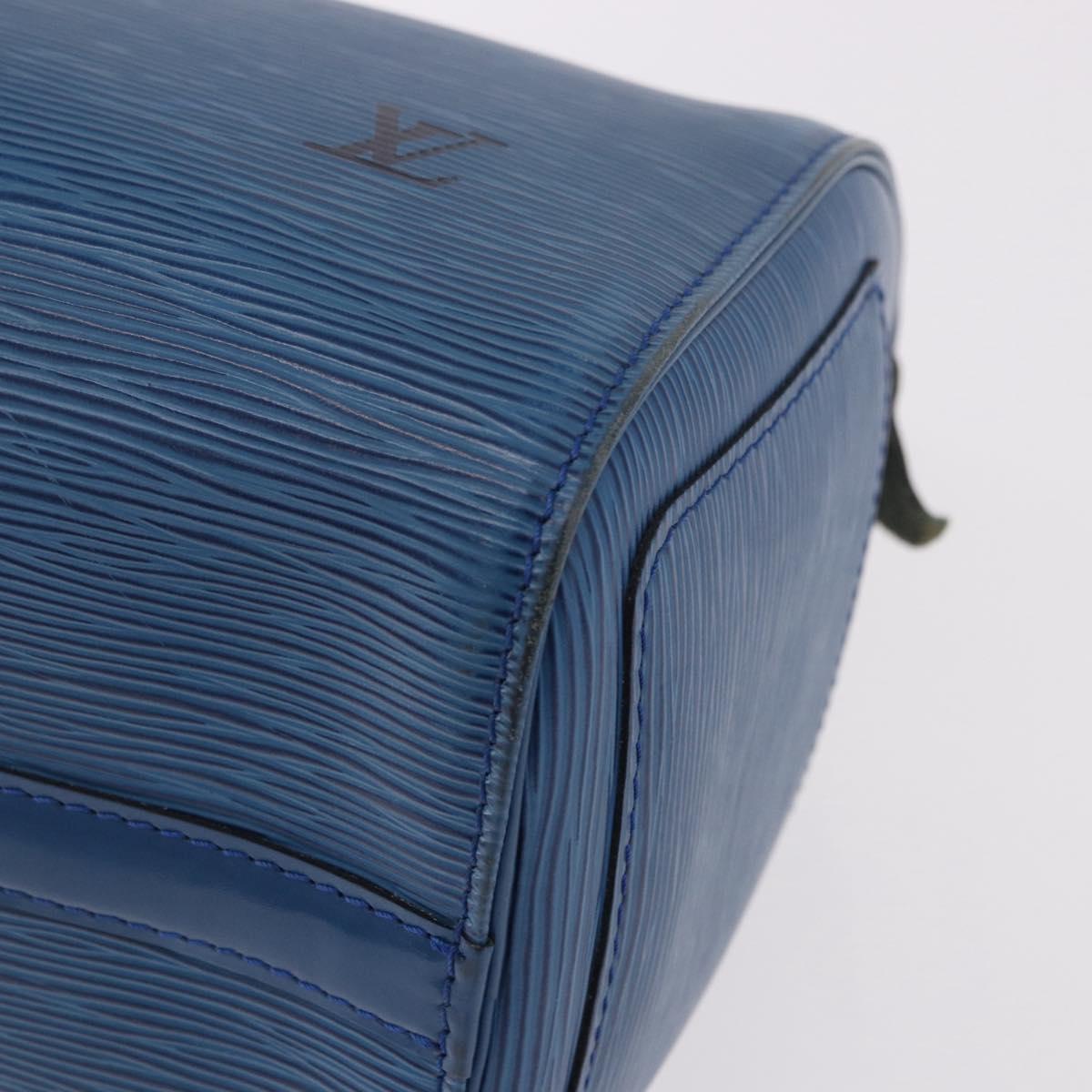 LOUIS VUITTON Epi Speedy 25 Hand Bag Toledo Blue M43015 LV Auth 191673