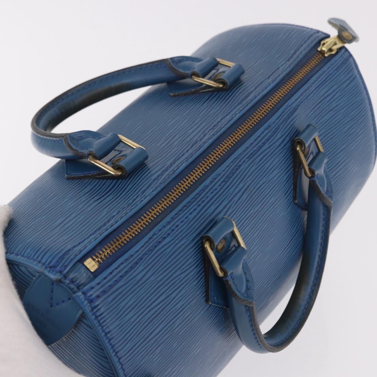 LOUIS VUITTON Epi Speedy 25 Hand Bag Toledo Blue M43015 LV Auth 191673