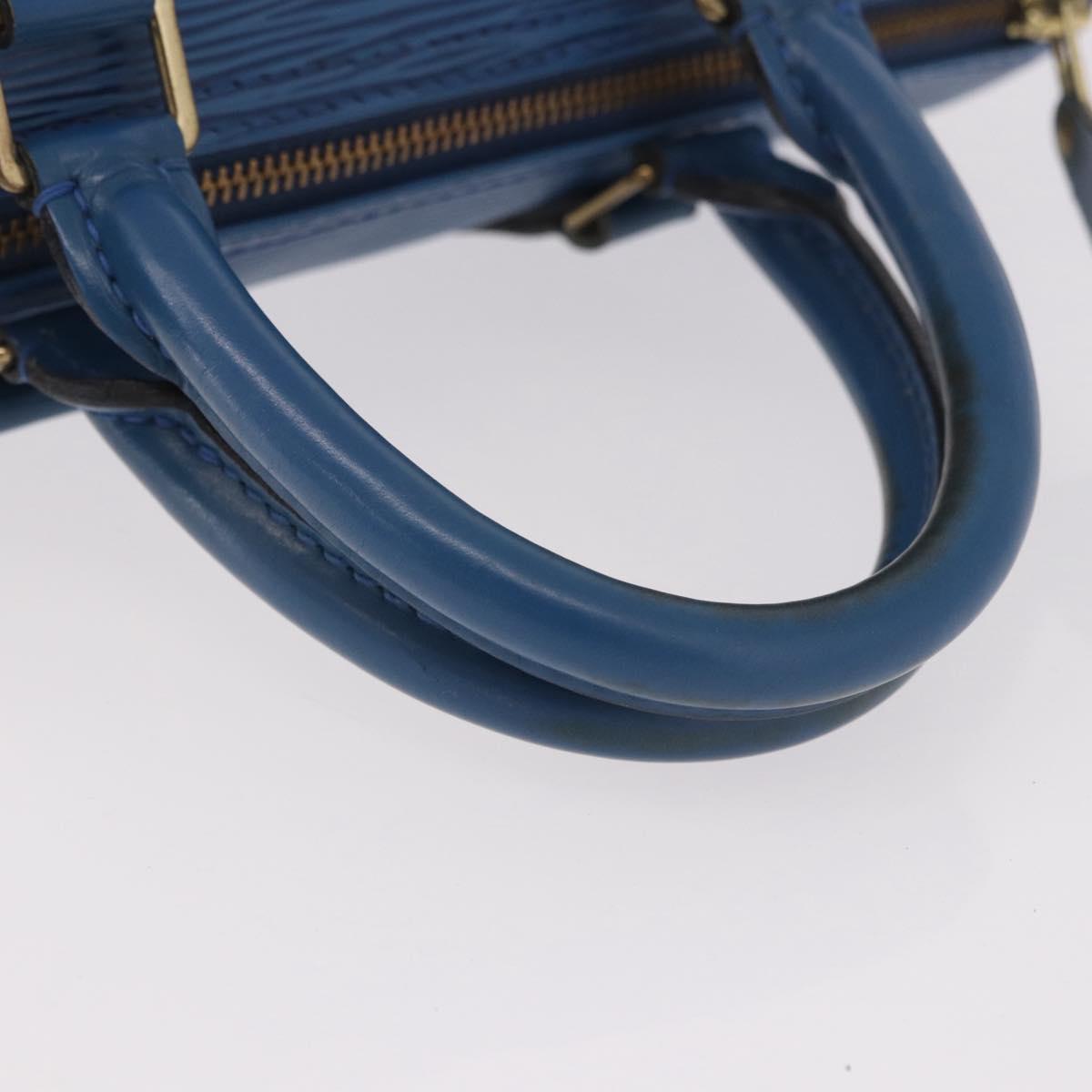 LOUIS VUITTON Epi Speedy 25 Hand Bag Toledo Blue M43015 LV Auth 191673