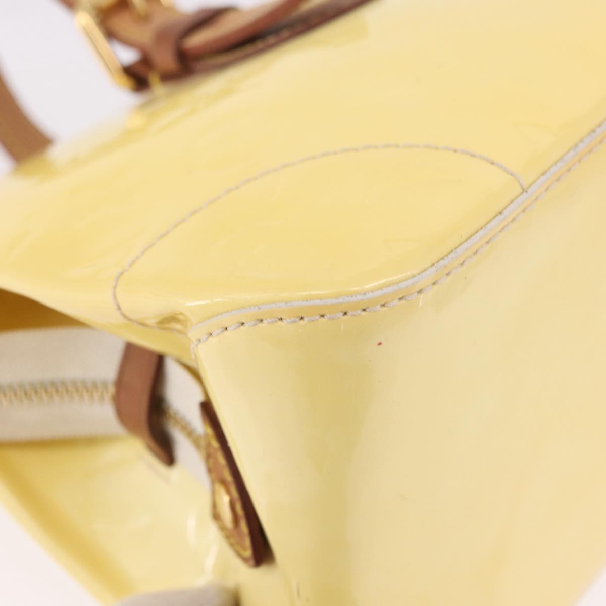LOUIS VUITTON Monogram Vernis Hand Bag Perle M93508 LV Auth 191674