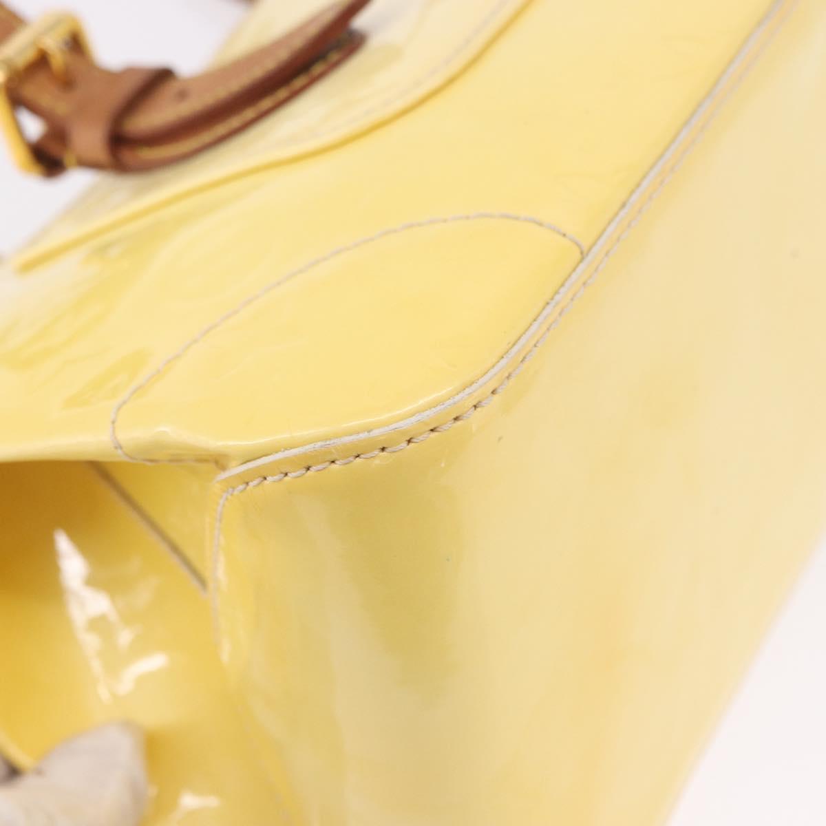 LOUIS VUITTON Monogram Vernis Hand Bag Perle M93508 LV Auth 191674