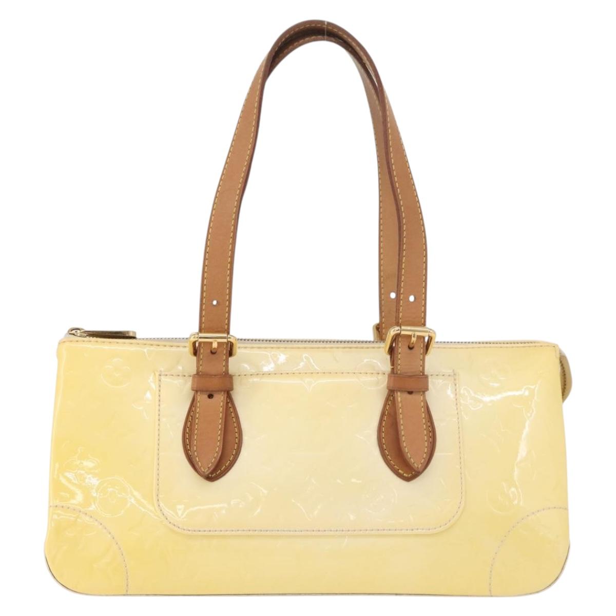 LOUIS VUITTON Monogram Vernis Hand Bag Perle M93508 LV Auth 191674