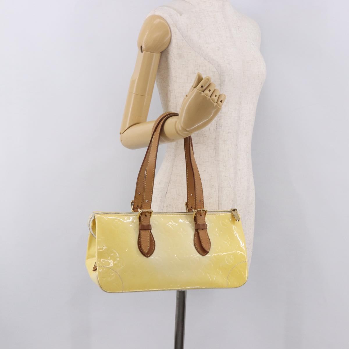 LOUIS VUITTON Monogram Vernis Hand Bag Perle M93508 LV Auth 191674