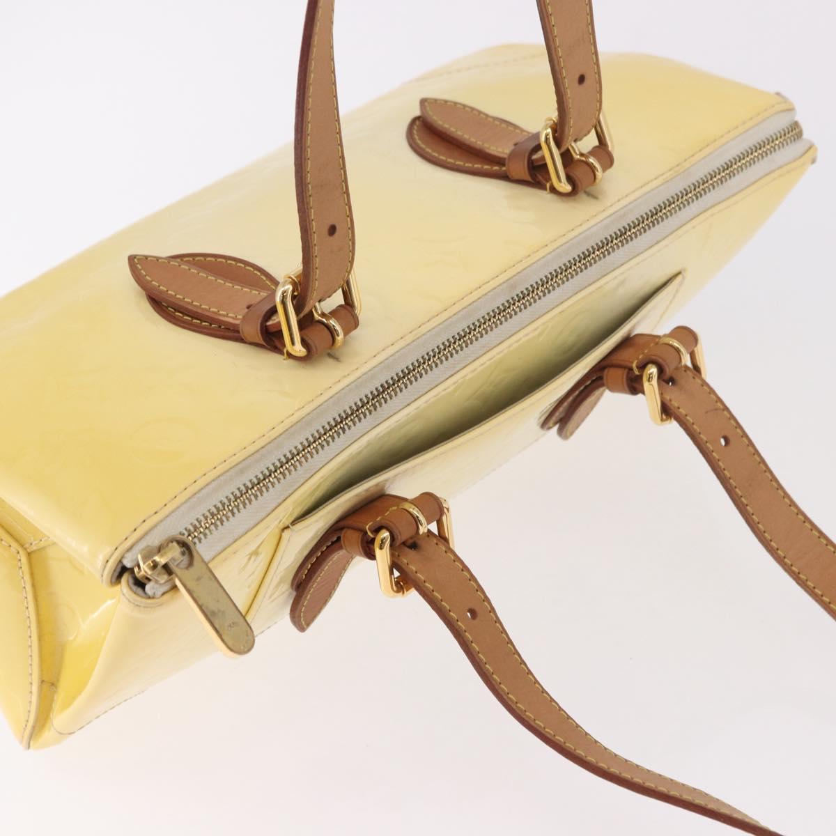 LOUIS VUITTON Monogram Vernis Hand Bag Perle M93508 LV Auth 191674