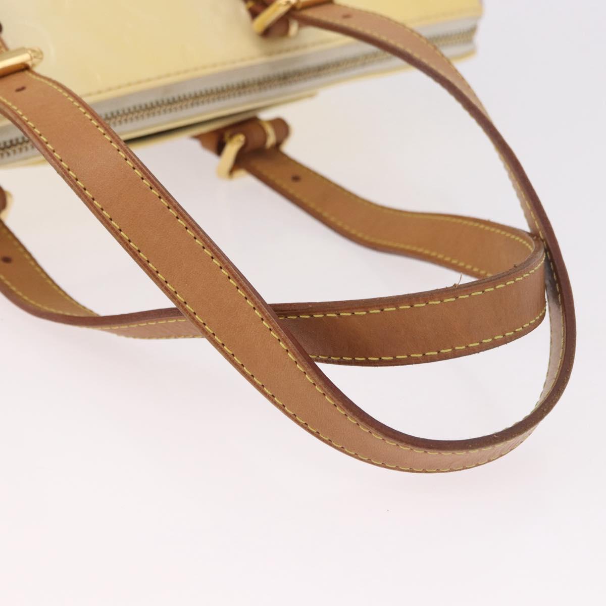 LOUIS VUITTON Monogram Vernis Hand Bag Perle M93508 LV Auth 191674