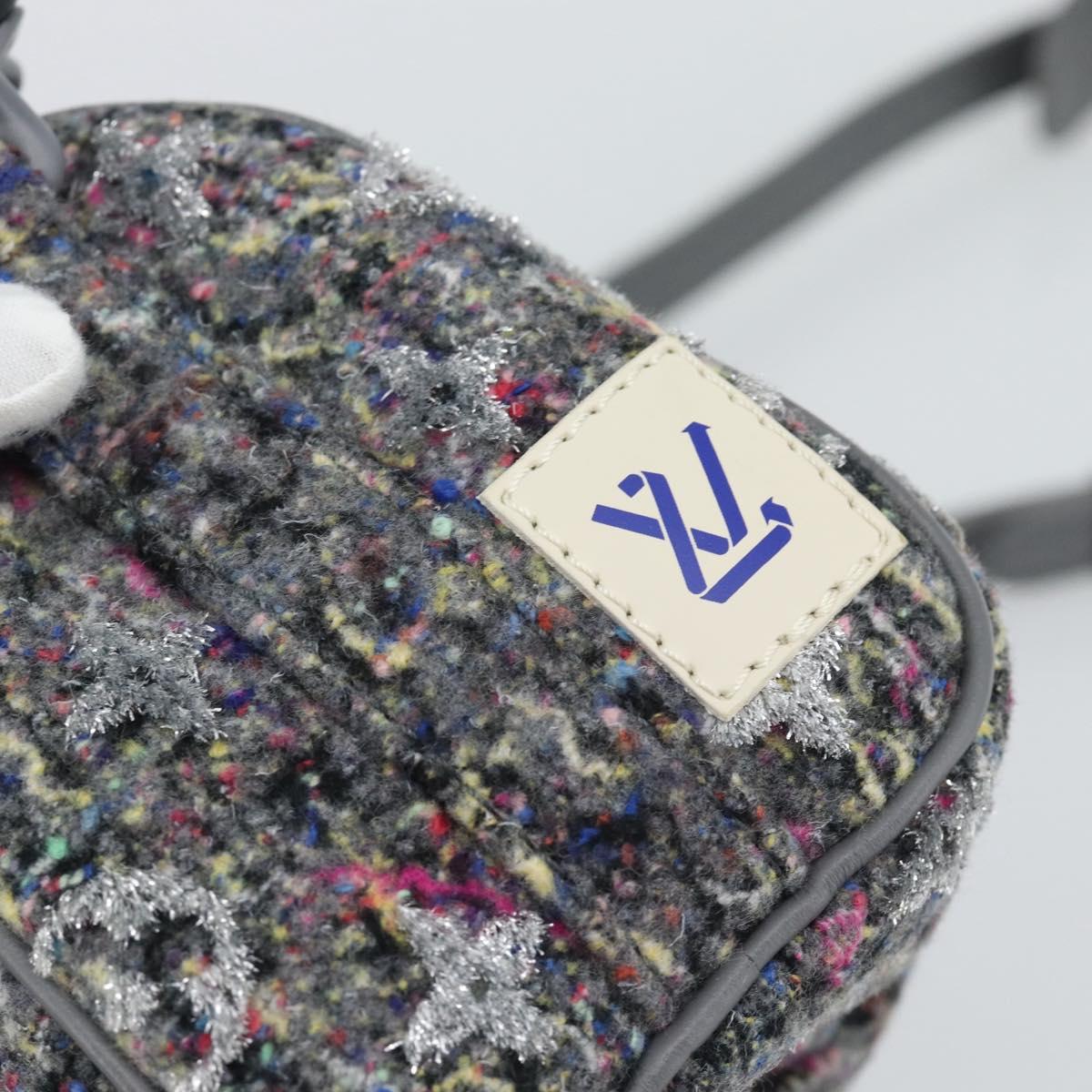 LOUIS VUITTON Monogram Felt Keepall XS Hand Bag Gray Pink M80821 Auth 191687SAM