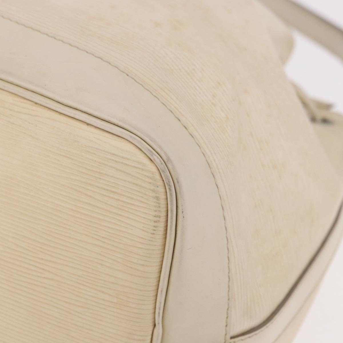 LOUIS VUITTON Epi Petit Noe Shoulder Bag White Yvoire M4084J LV Auth 191694
