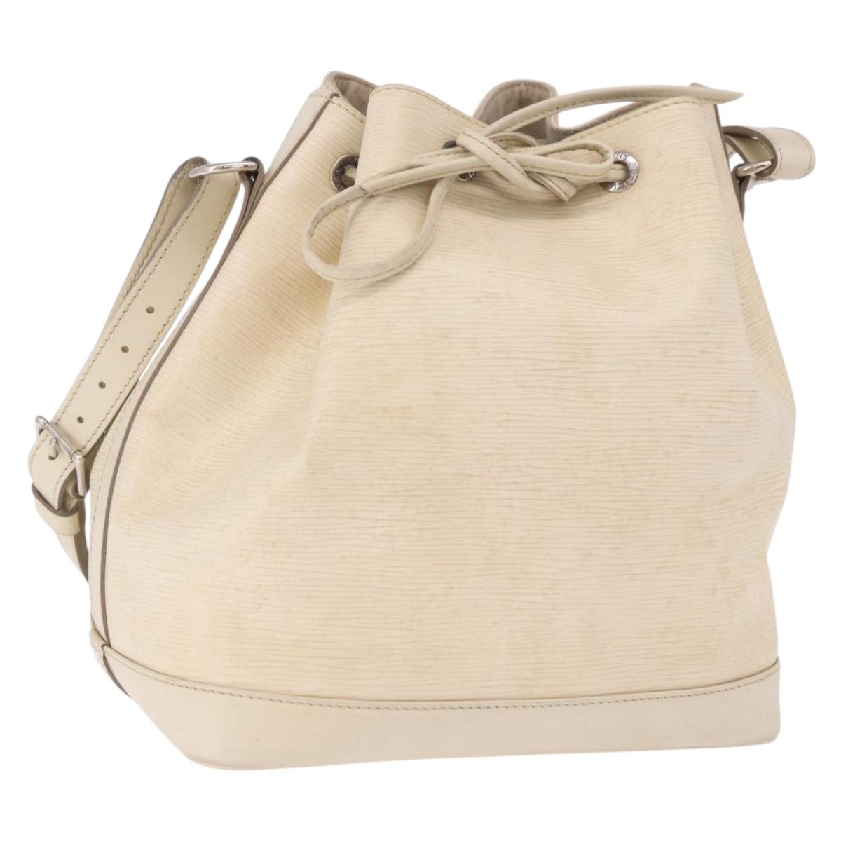 LOUIS VUITTON Epi Petit Noe Shoulder Bag White Yvoire M4084J LV Auth 191694