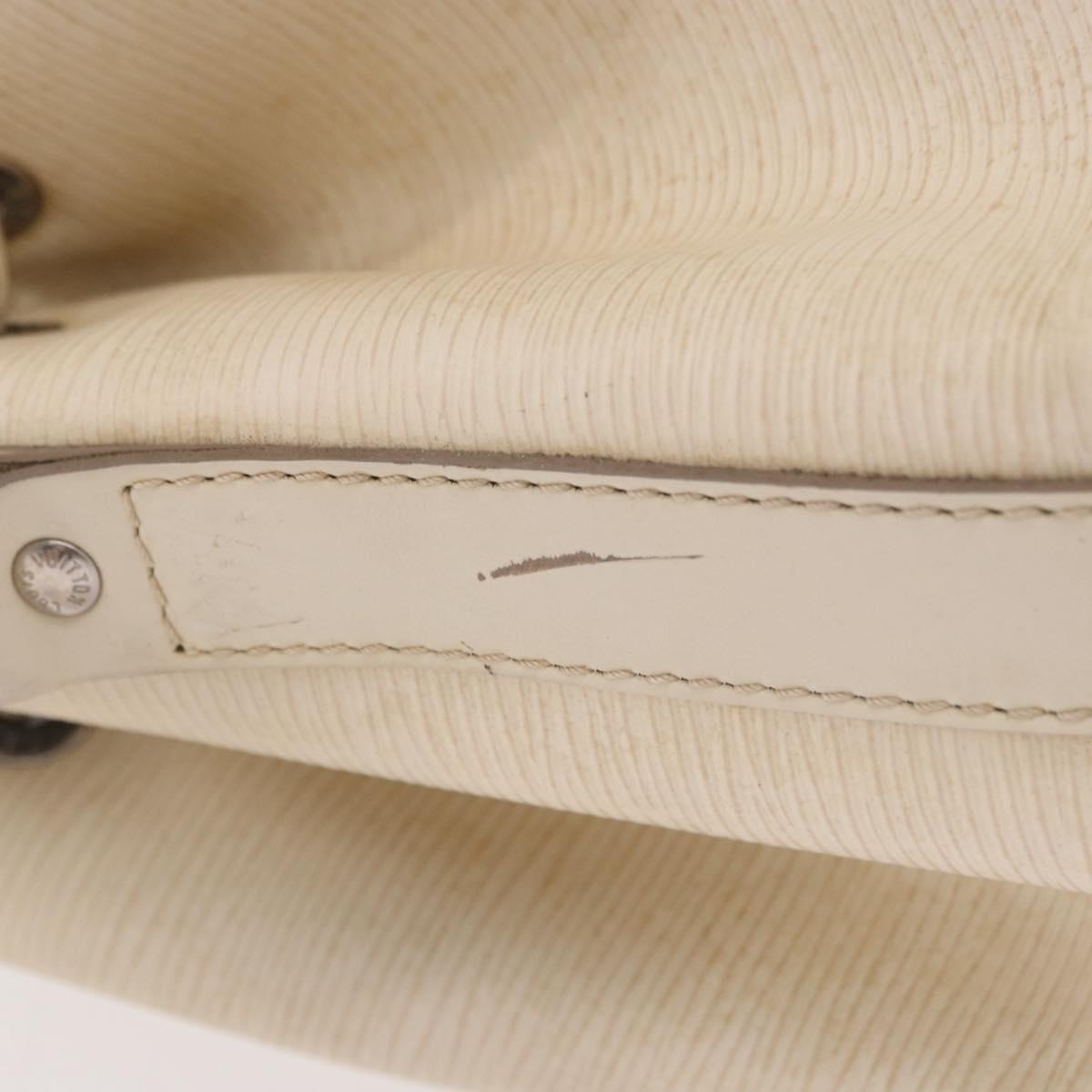 LOUIS VUITTON Epi Petit Noe Shoulder Bag White Yvoire M4084J LV Auth 191694
