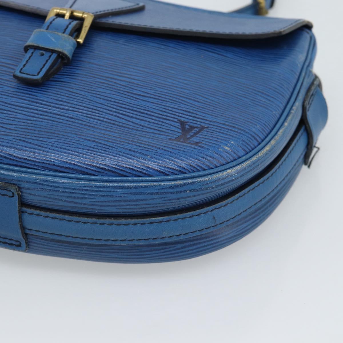 LOUIS VUITTON Epi Jeune Fille MM Shoulder Bag Blue M52155 LV Auth 191695