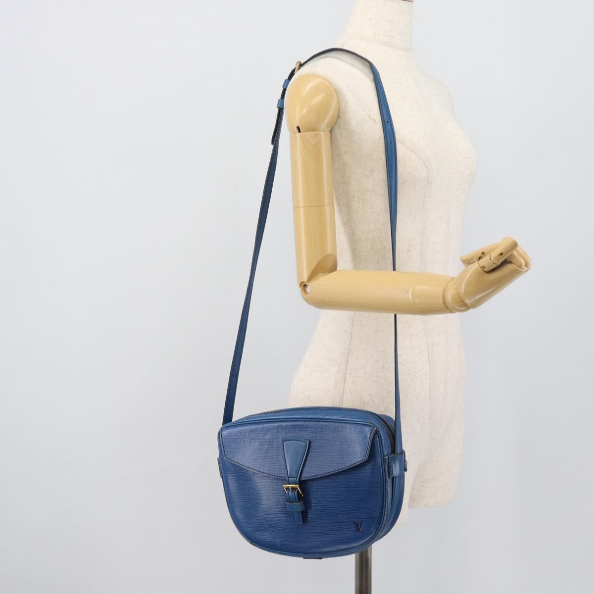 LOUIS VUITTON Epi Jeune Fille MM Shoulder Bag Blue M52155 LV Auth 191695
