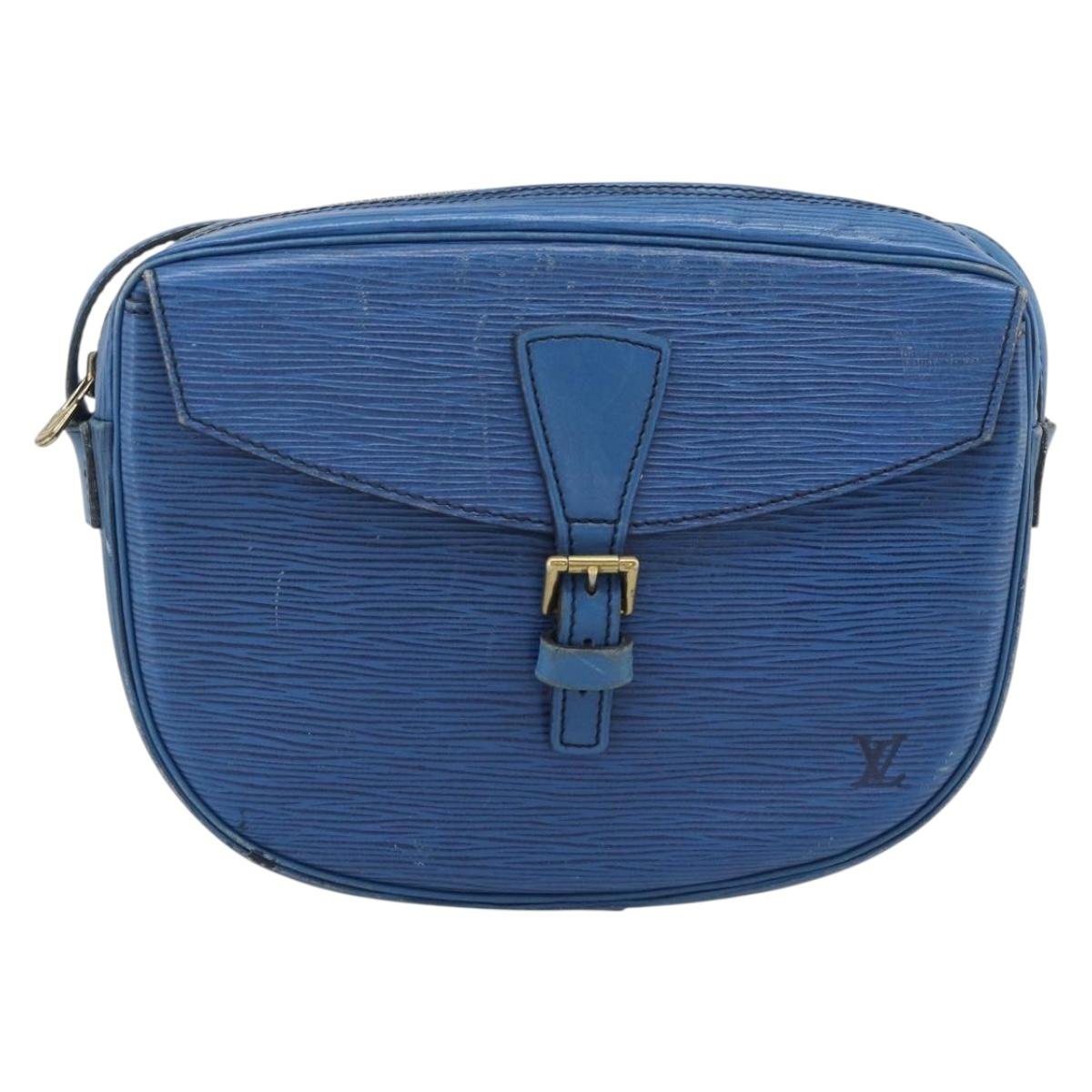 LOUIS VUITTON Epi Jeune Fille MM Shoulder Bag Blue M52155 LV Auth 191695