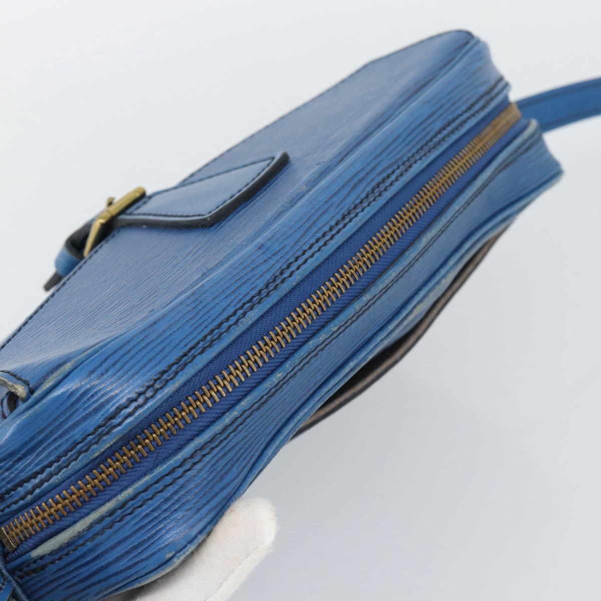 LOUIS VUITTON Epi Jeune Fille MM Shoulder Bag Blue M52155 LV Auth 191695