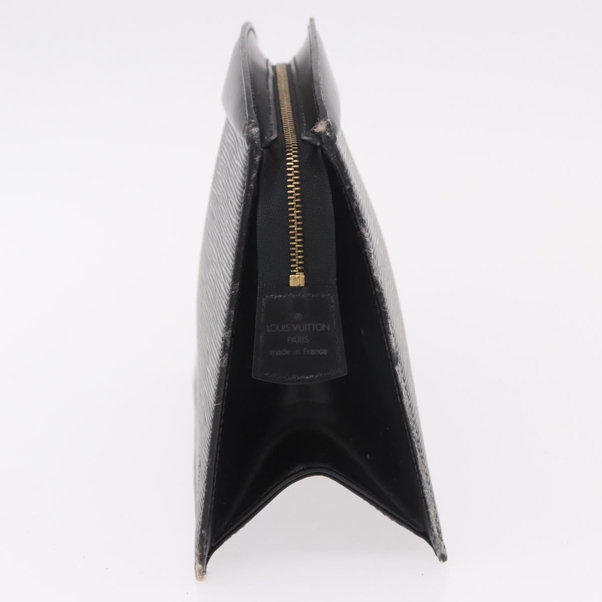 LOUIS VUITTON Epi Trousse Crete Pouch Black M48402 LV Auth 191699