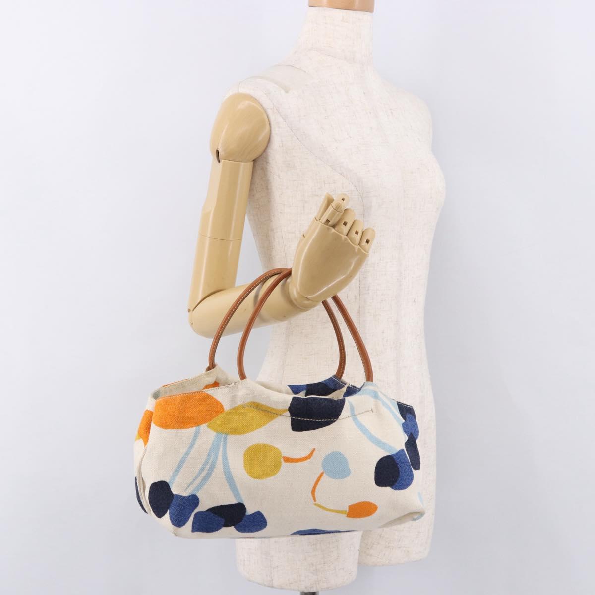 Miu Miu Hand Bag Canvas Multicolor Auth 191702A