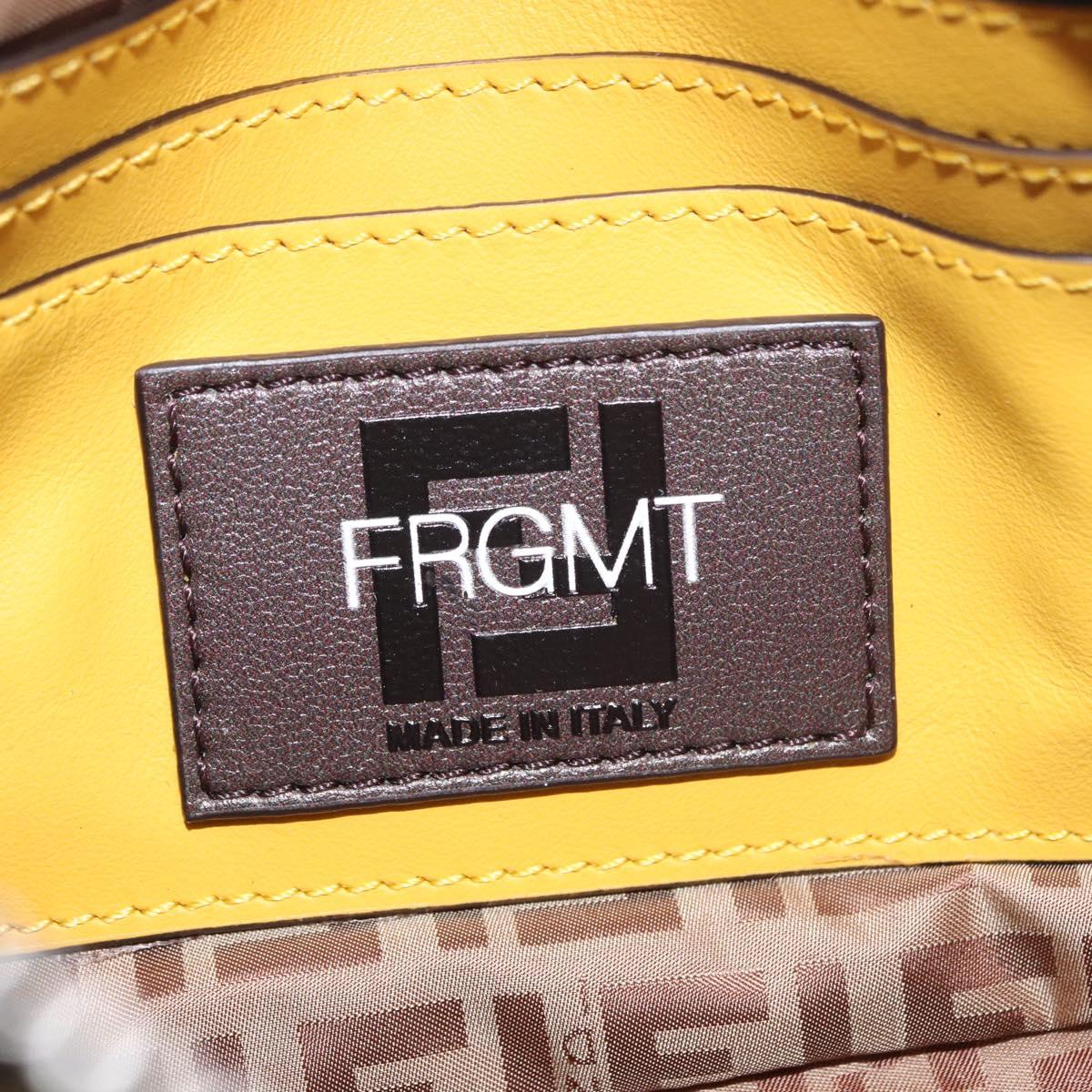 FENDI Zucca Canvas FRAGMENT Accessory Pouch Brown Silver 8BS073 Auth 191705SAM