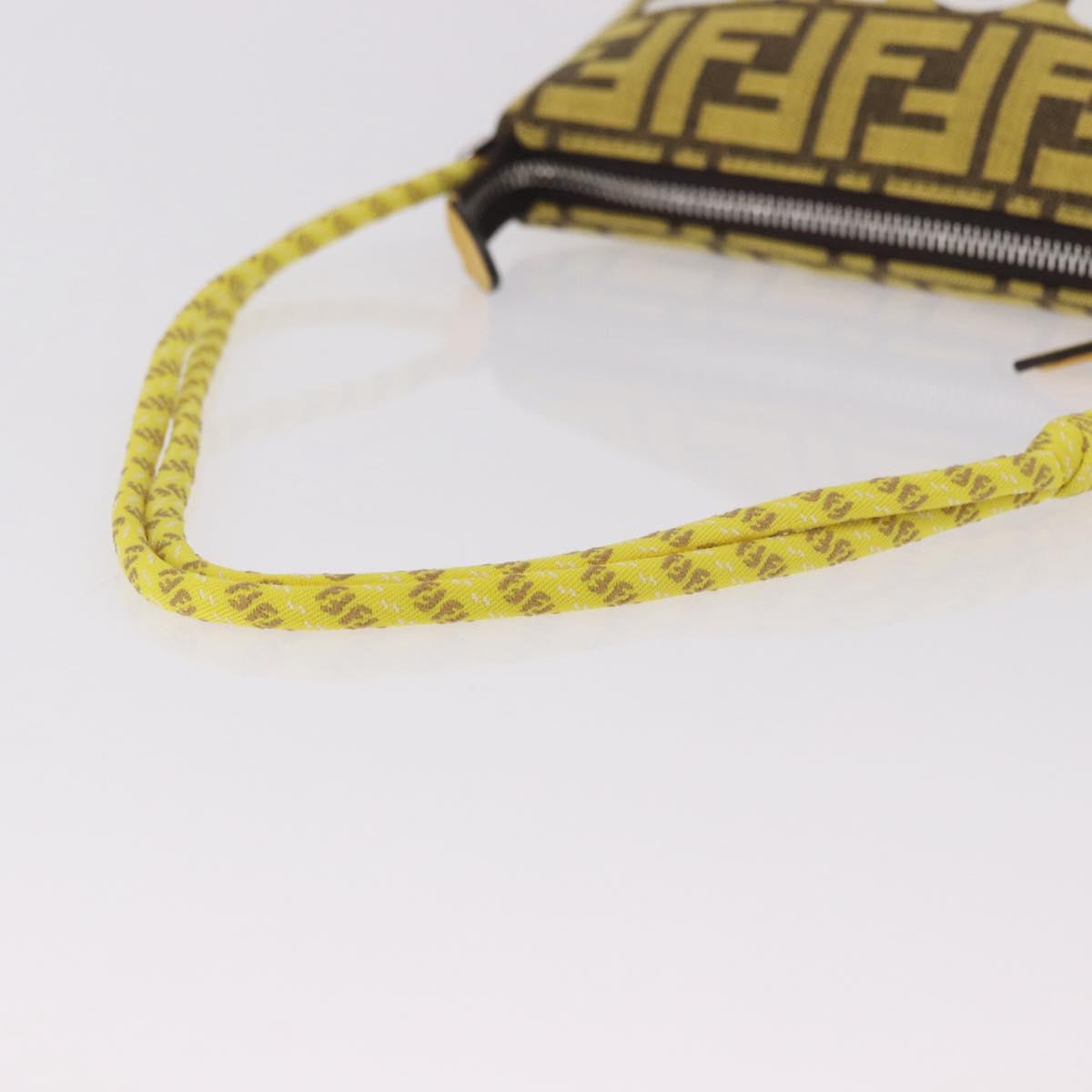 FENDI Zucca Canvas FRAGMENT Accessory Pouch Brown Silver 8BS073 Auth 191705SAM