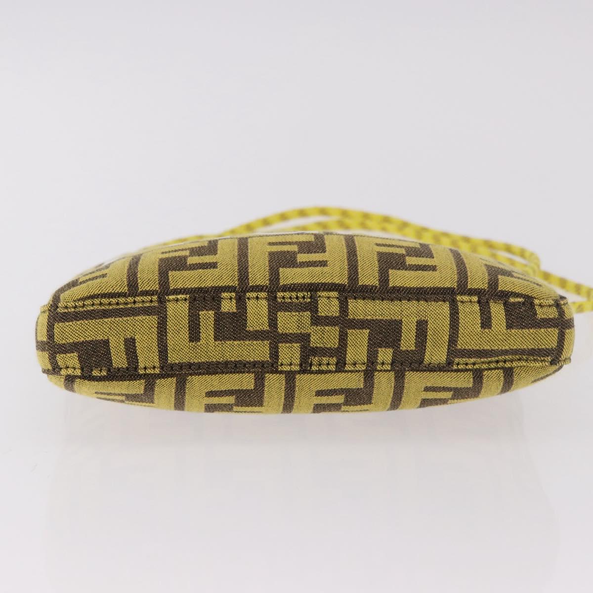 FENDI Zucca Canvas FRAGMENT Accessory Pouch Brown Silver 8BS073 Auth 191705SAM