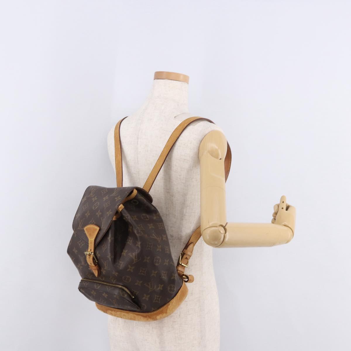 LOUIS VUITTON Monogram Montsouris MM Backpack M51136 LV Auth 191709