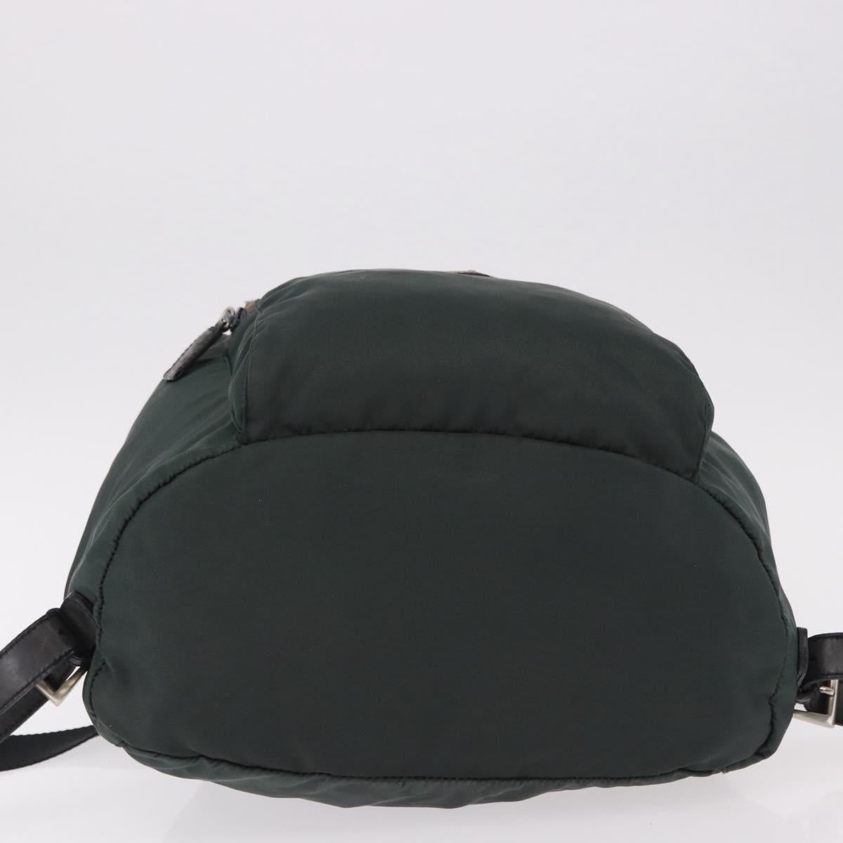 PRADA Backpack Nylon Green Silver Auth 191731A