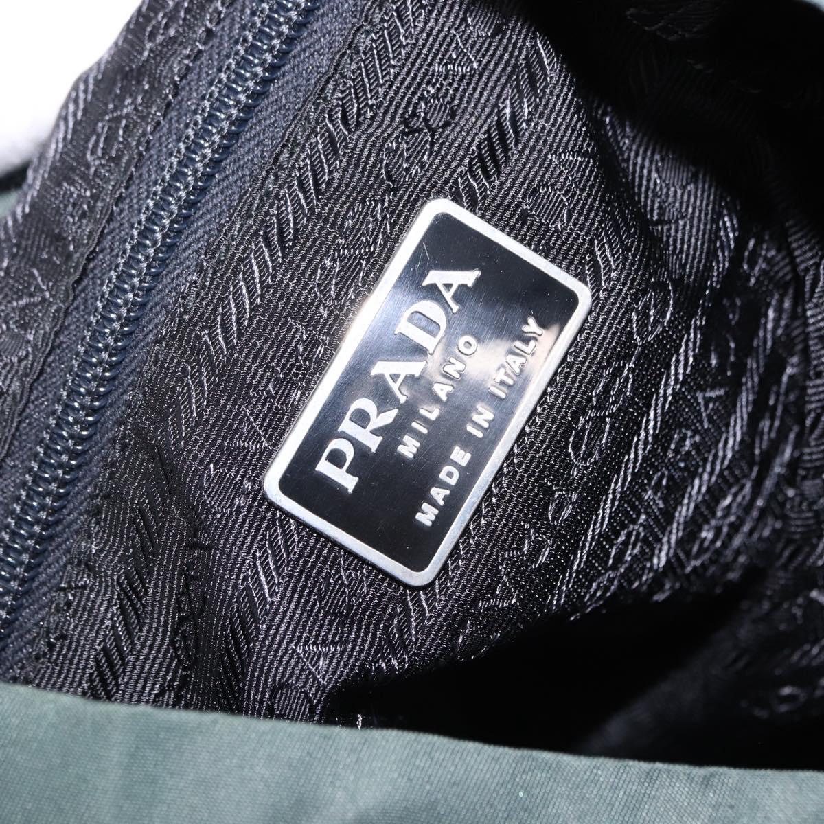 PRADA Backpack Nylon Green Silver Auth 191731A