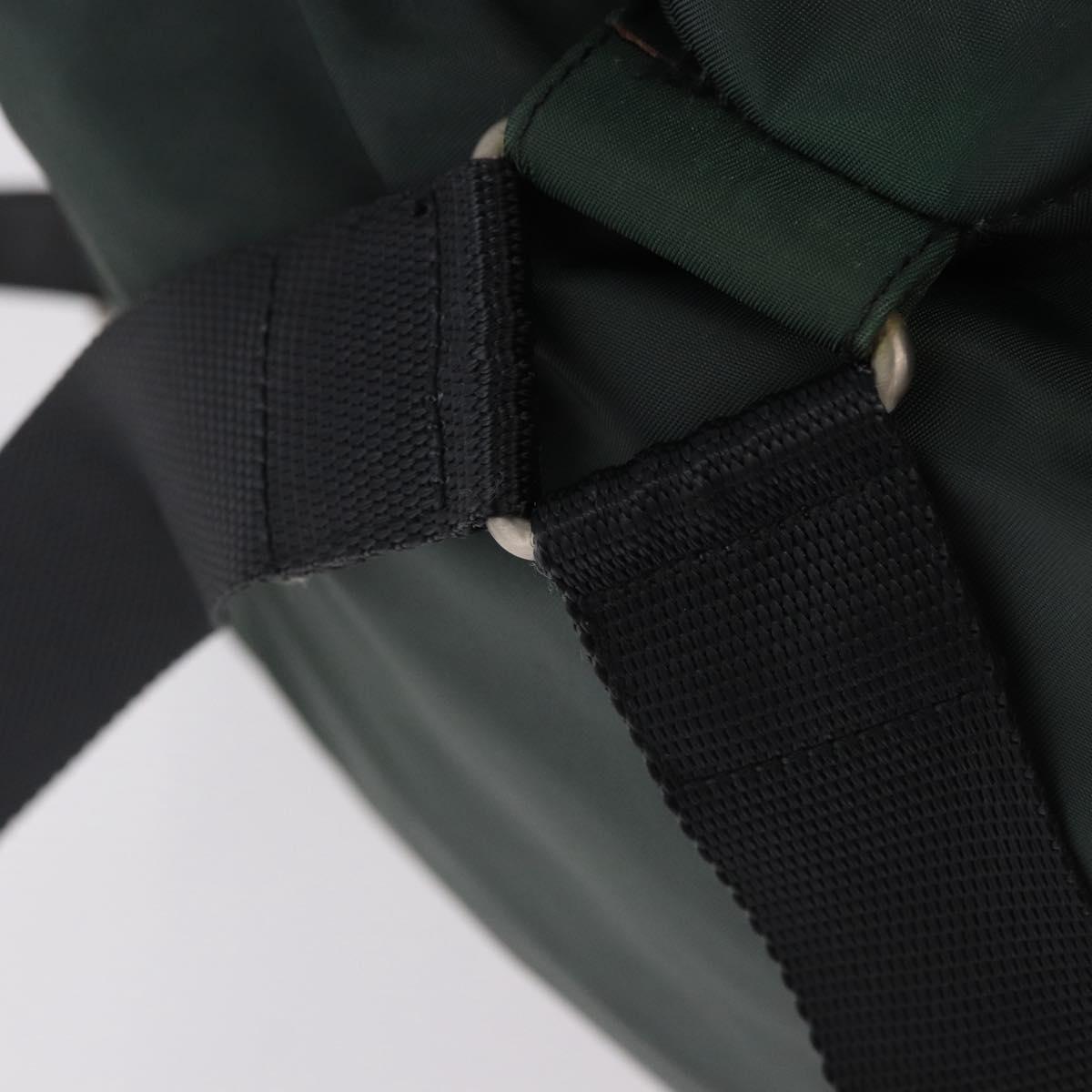 PRADA Backpack Nylon Green Silver Auth 191731A