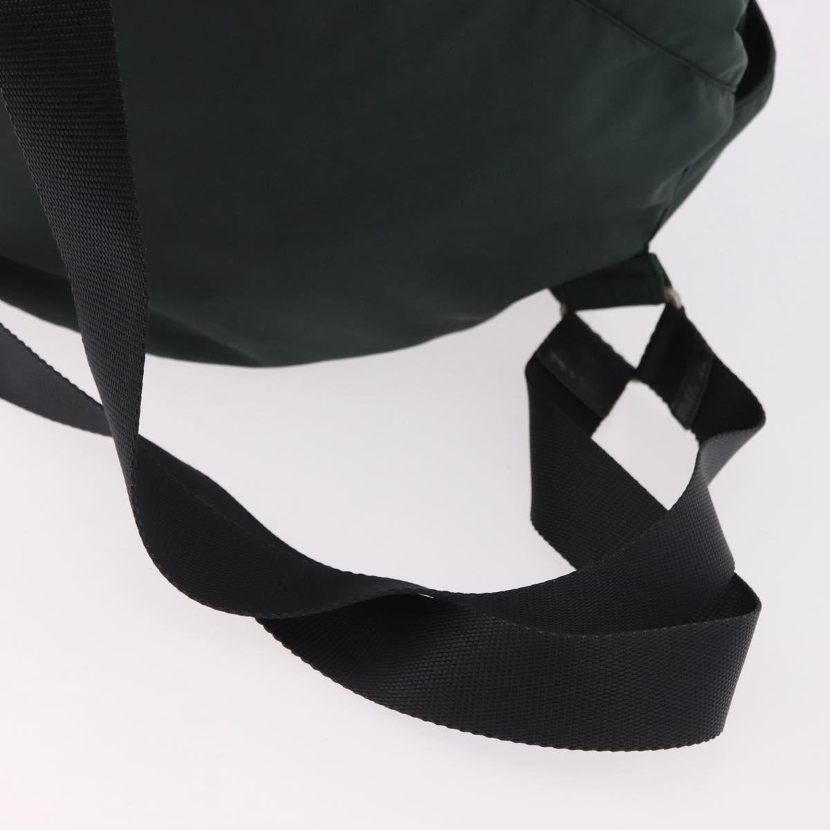 PRADA Backpack Nylon Green Silver Auth 191731A