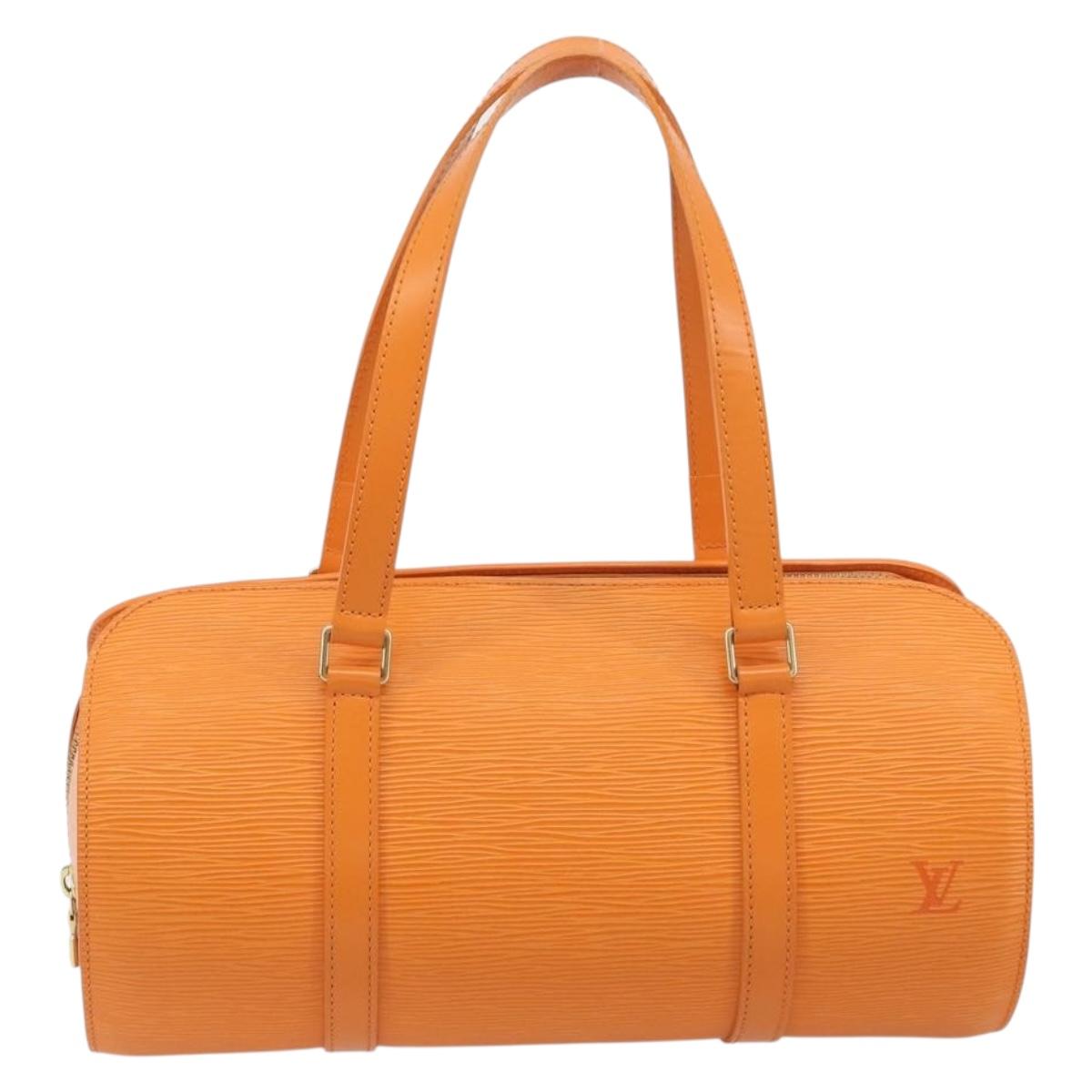 LOUIS VUITTON Epi Soufflot Hand Bag Orange Mandarin M5222H LV Auth 191732A