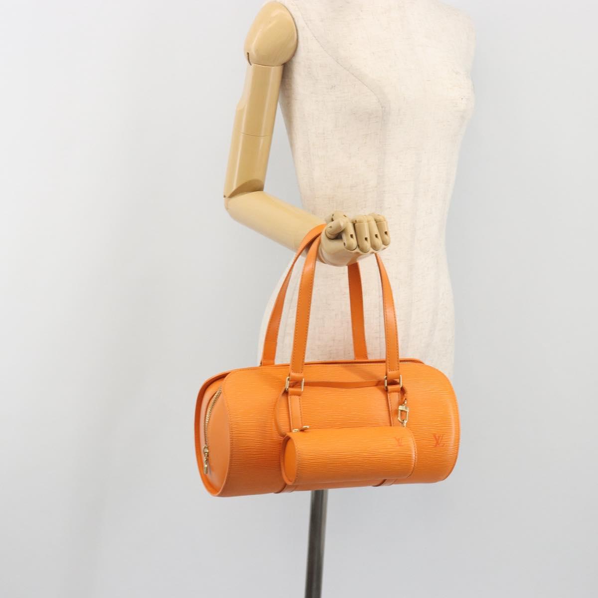 LOUIS VUITTON Epi Soufflot Hand Bag Orange Mandarin M5222H LV Auth 191732A