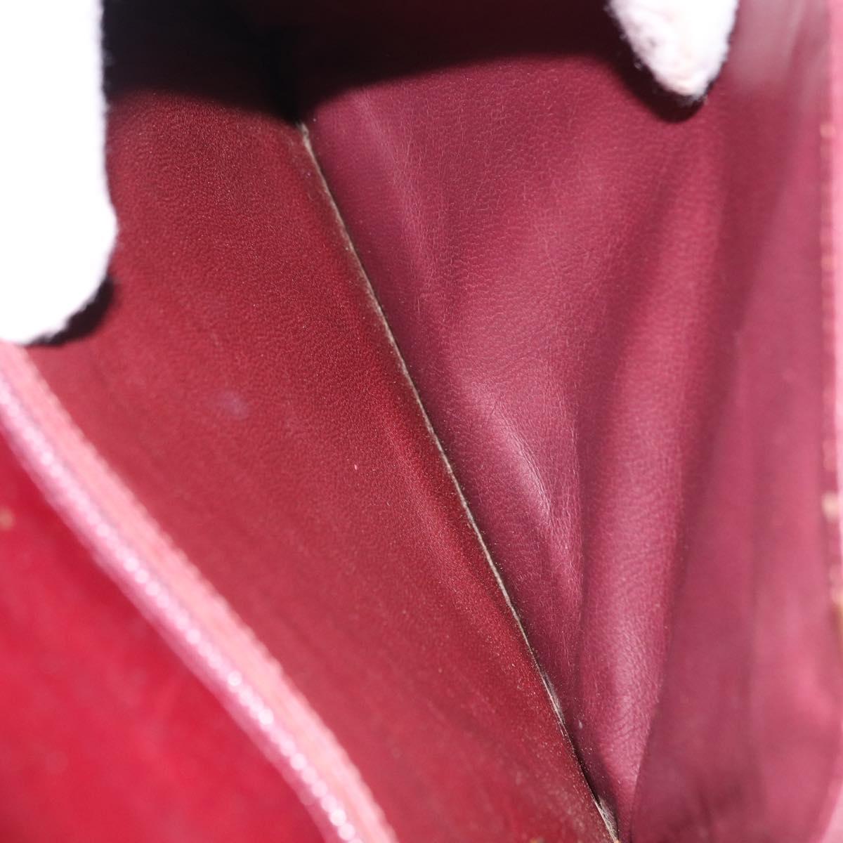 CELINE Horse Carriage Shoulder Bag Leather Bordeaux Gold Tone Auth 191737