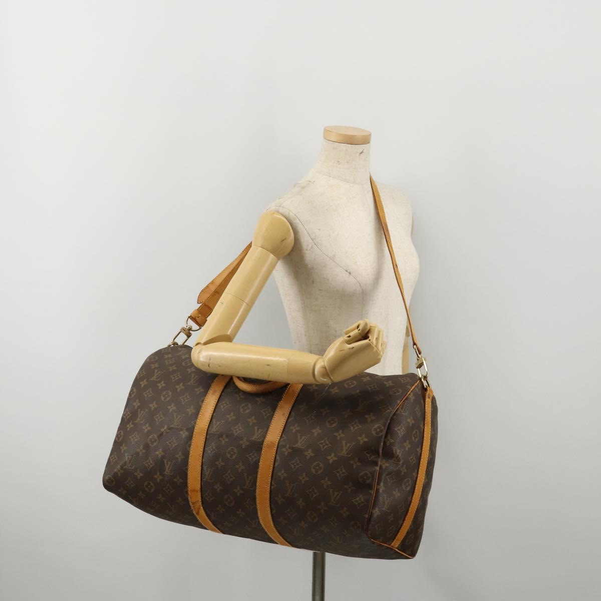 LOUIS VUITTON Monogram Keepall Bandouliere 50 Boston Bag M41416 LV Auth 191741