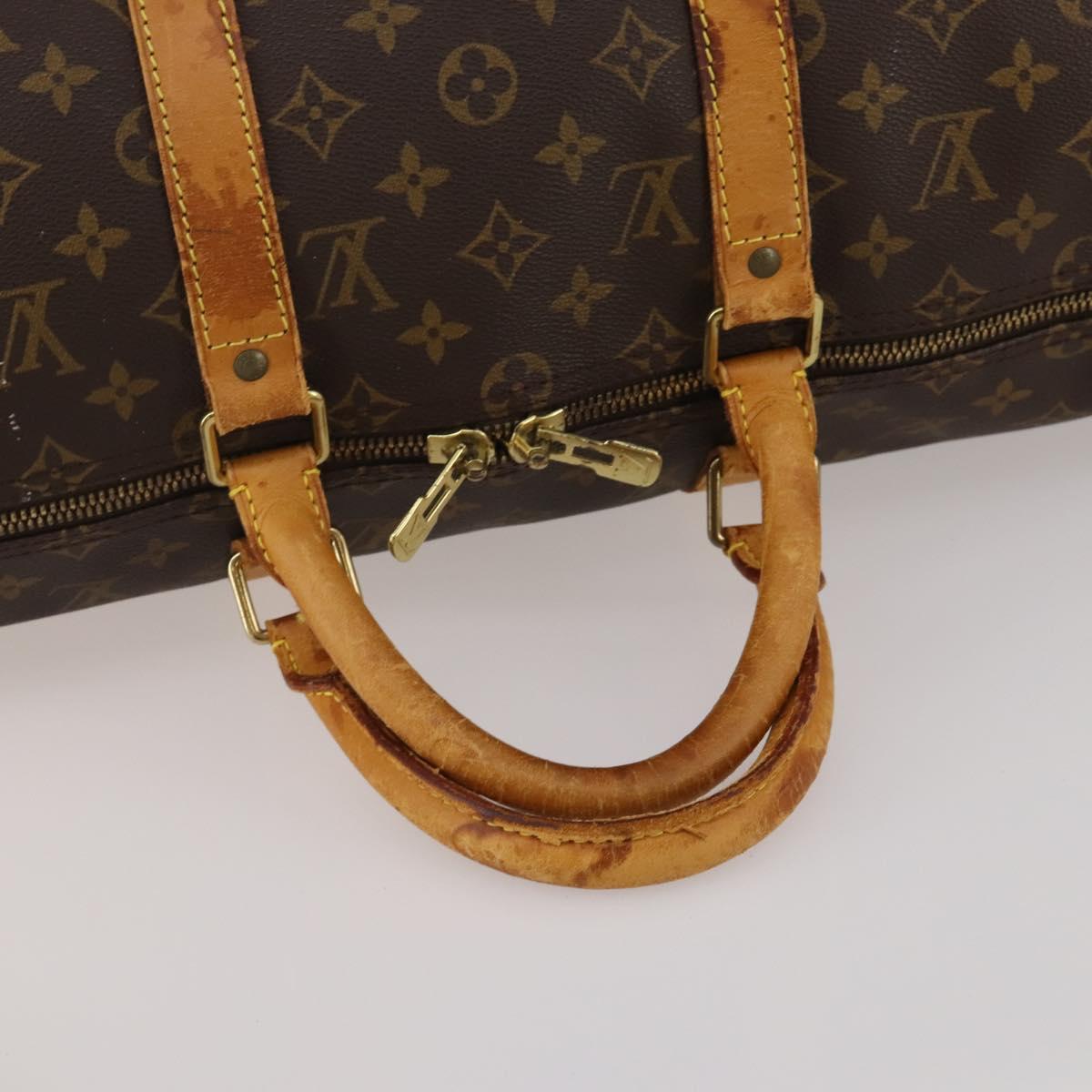 LOUIS VUITTON Monogram Keepall Bandouliere 50 Boston Bag M41416 LV Auth 191741