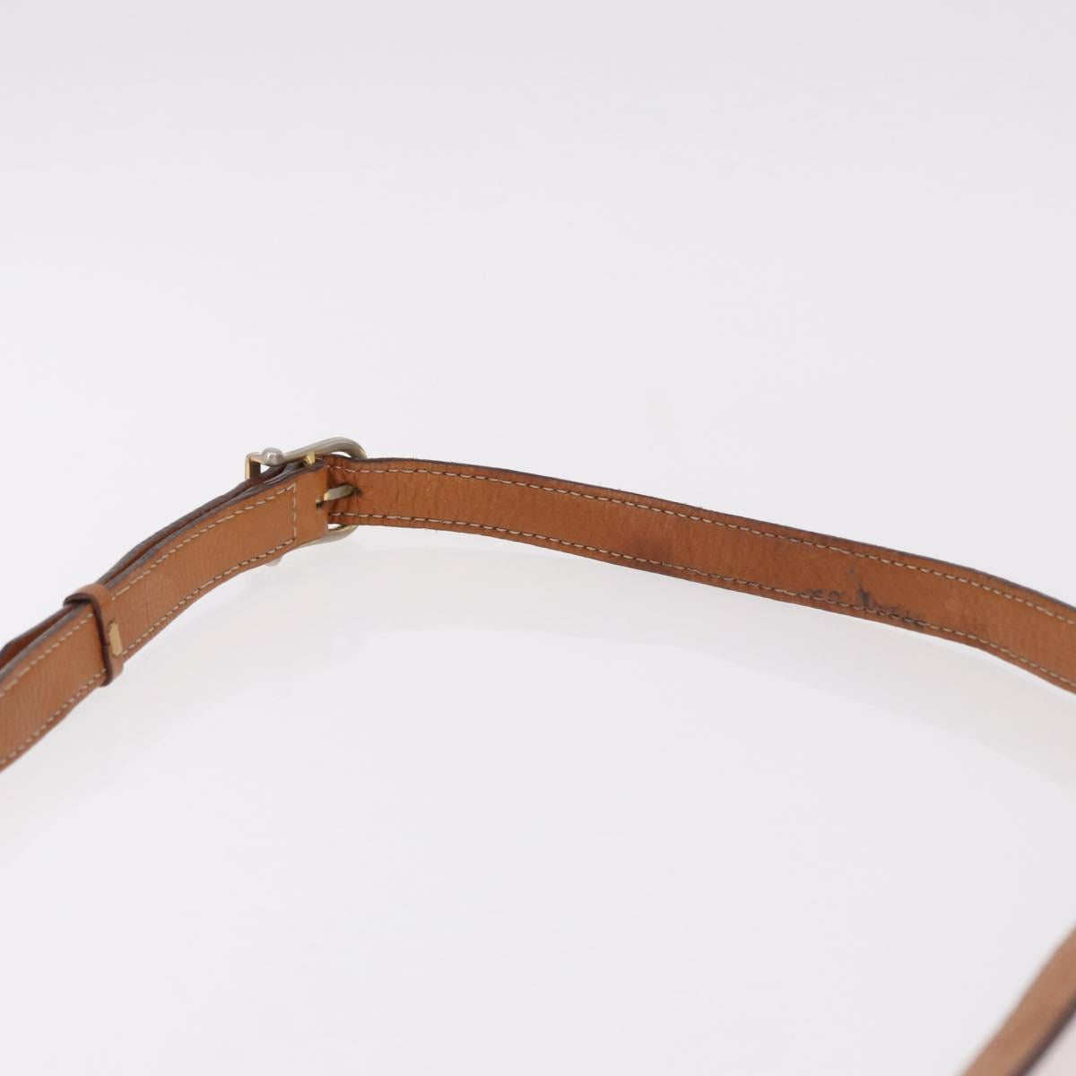 CELINE Macadam Circle Shoulder Bag PVC Brown Gold Tone Auth 191752