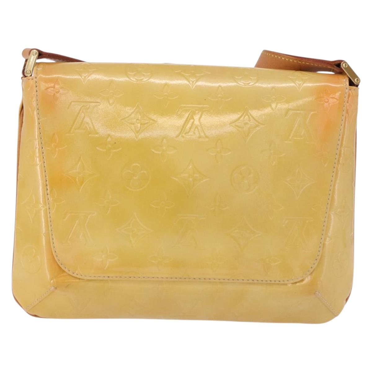 LOUIS VUITTON Monogram Vernis Thompson Street Bag Beige M91301 LV Auth 191759