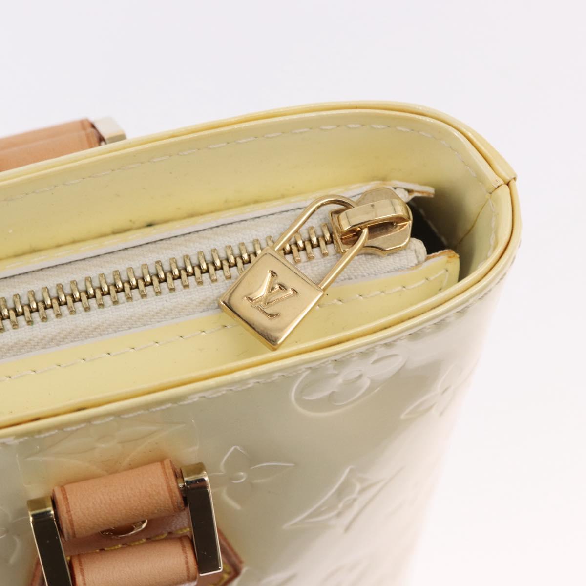 LOUIS VUITTON Monogram Vernis Houston Hand Bag Perle M91342 LV Auth 191765V