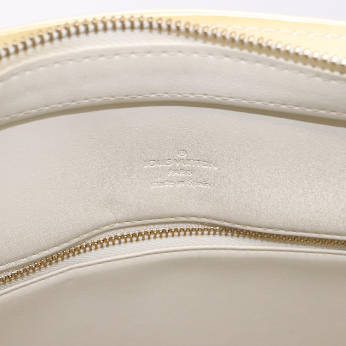 LOUIS VUITTON Monogram Vernis Houston Hand Bag Perle M91342 LV Auth 191765V
