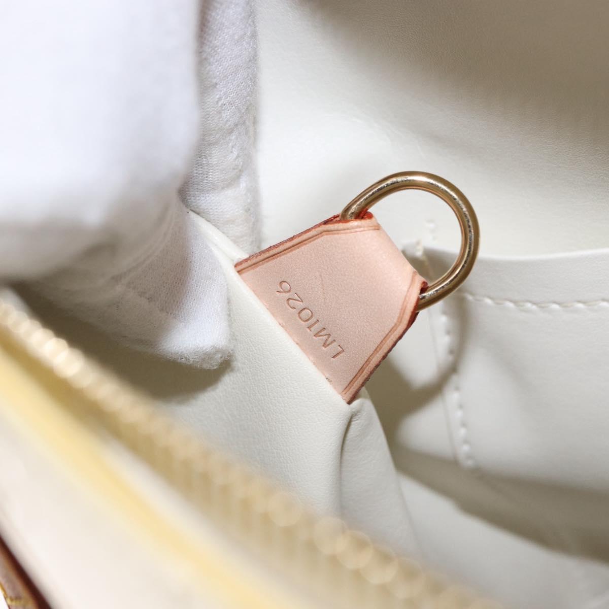 LOUIS VUITTON Monogram Vernis Houston Hand Bag Perle M91342 LV Auth 191765V