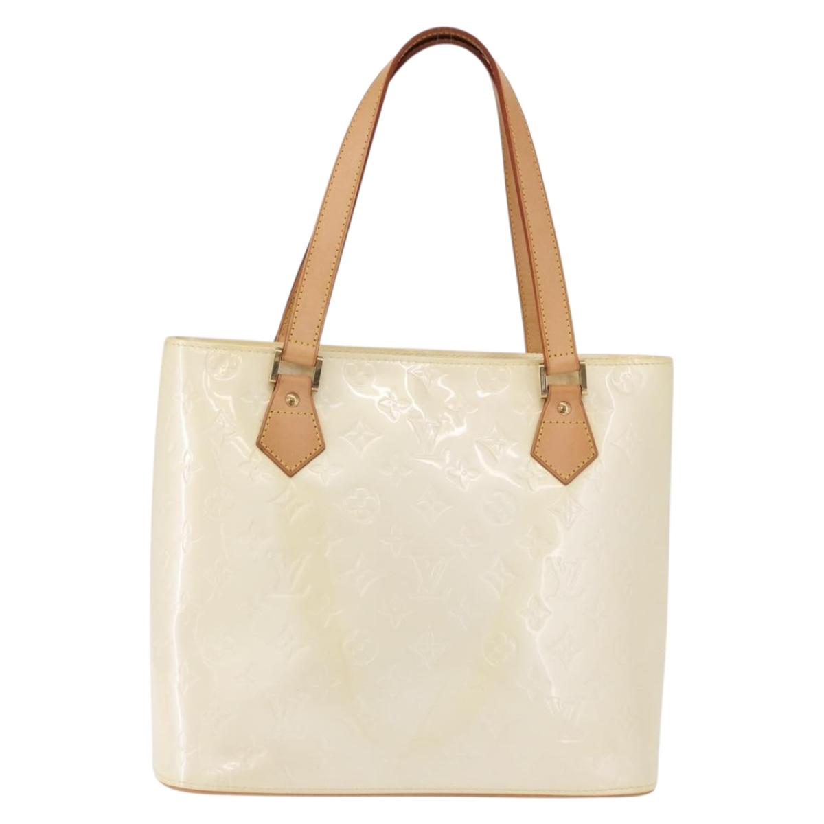 LOUIS VUITTON Monogram Vernis Houston Hand Bag Perle M91342 LV Auth 191765V