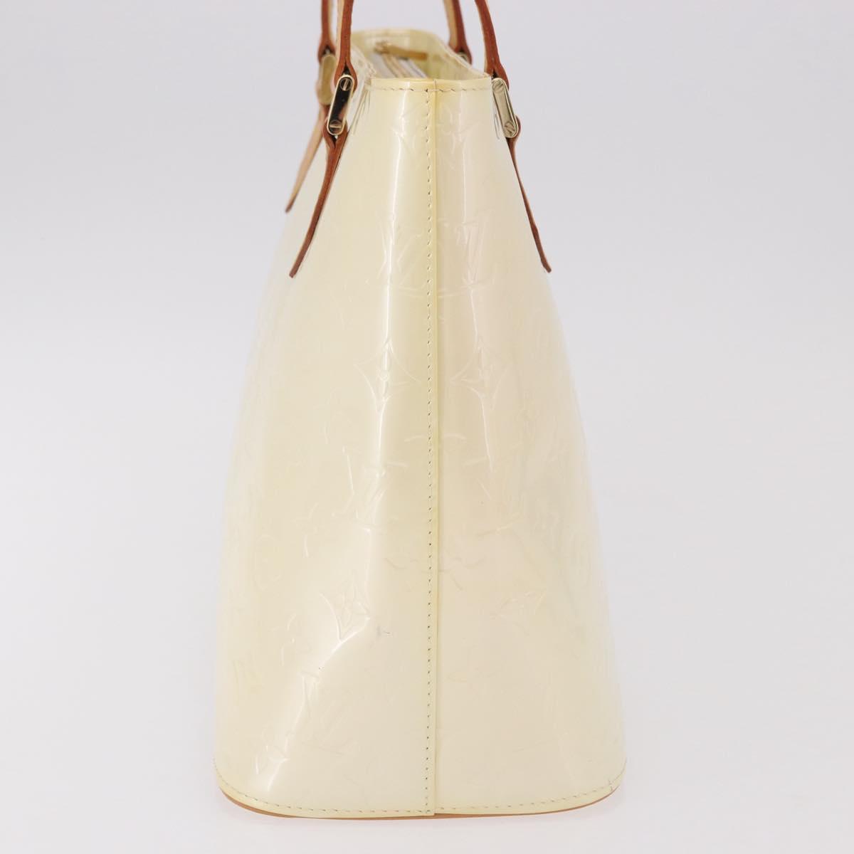 LOUIS VUITTON Monogram Vernis Houston Hand Bag Perle M91342 LV Auth 191765V