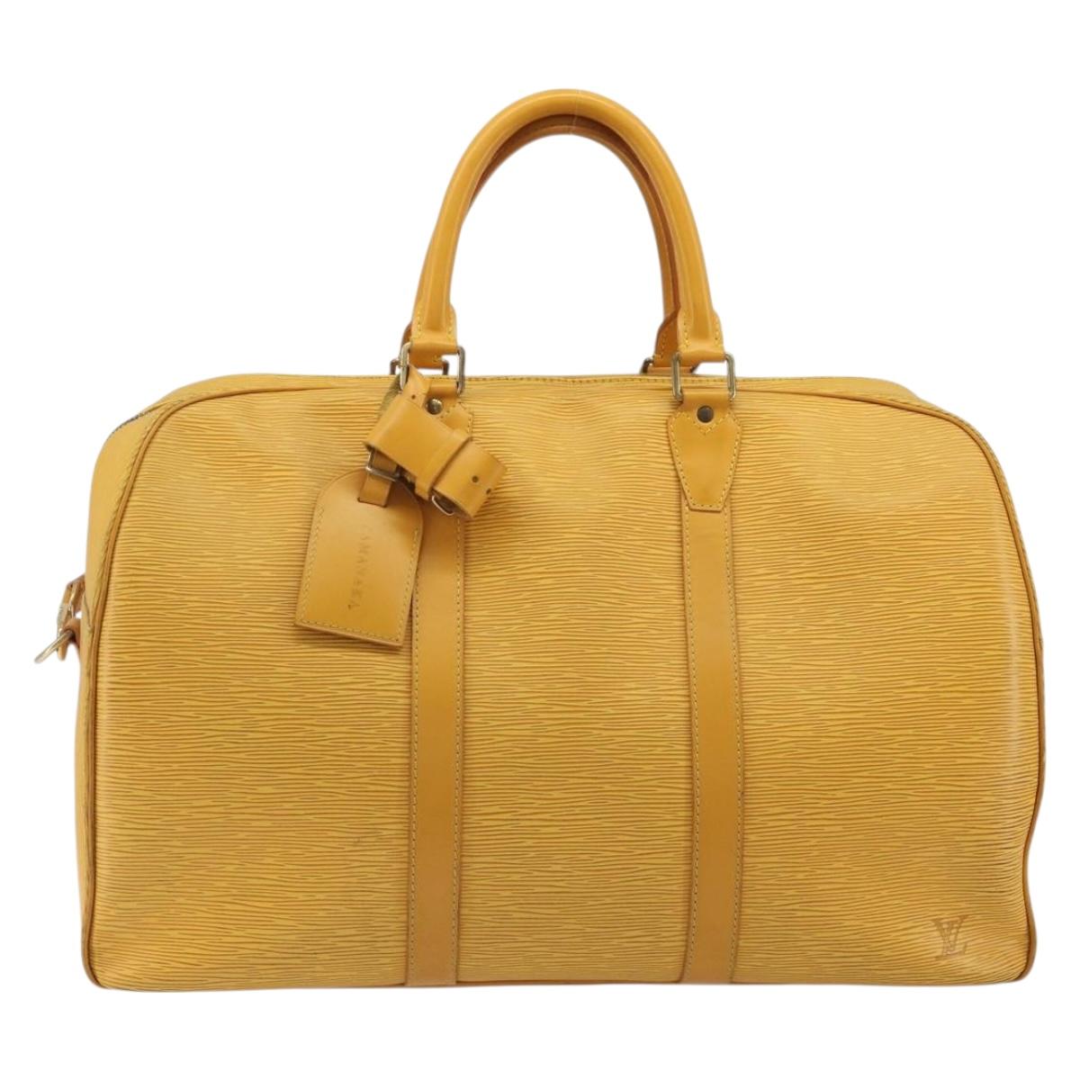 LOUIS VUITTON Epi Kendall PM Boston Bag SPO Yellow LV Auth 191778A
