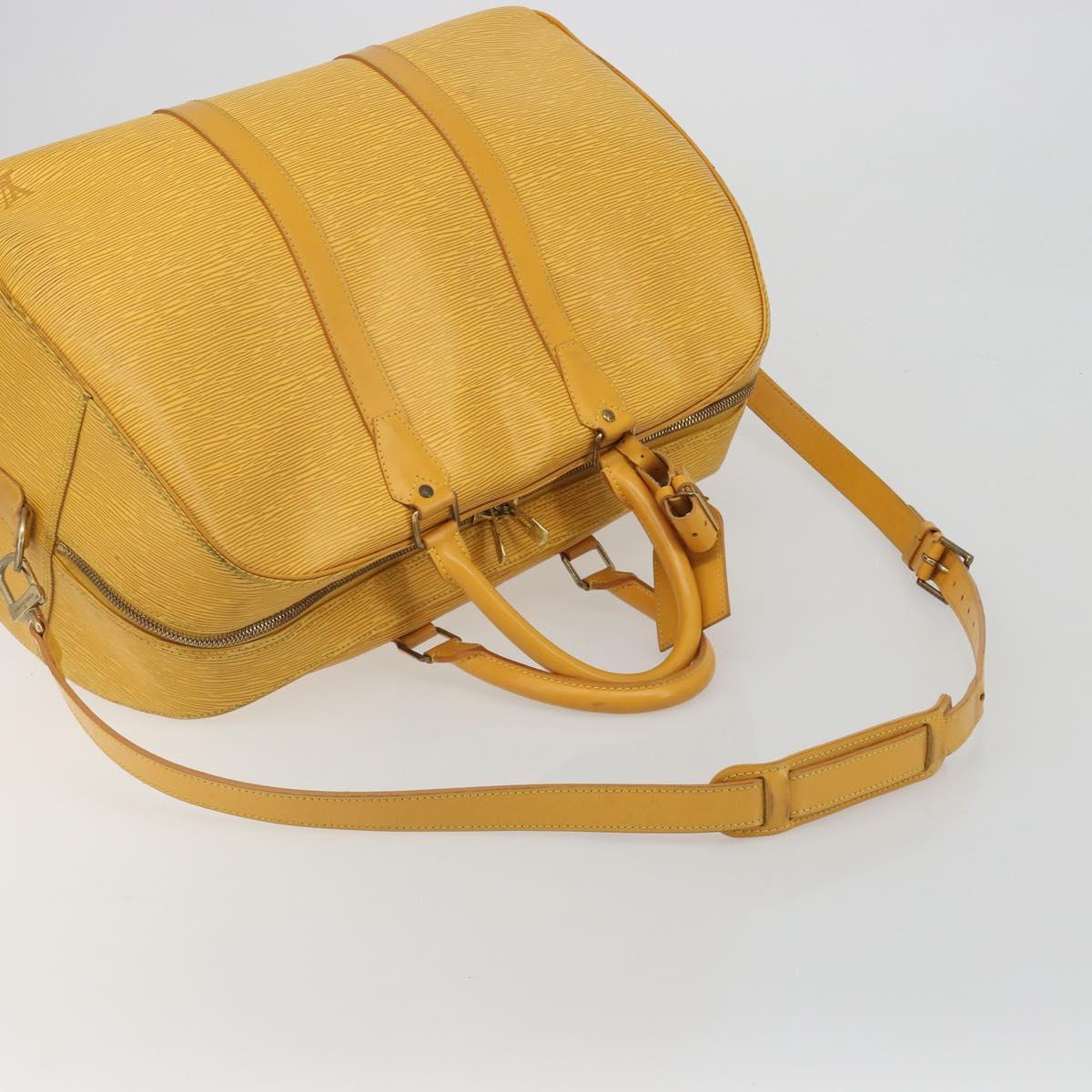 LOUIS VUITTON Epi Kendall PM Boston Bag SPO Yellow LV Auth 191778A