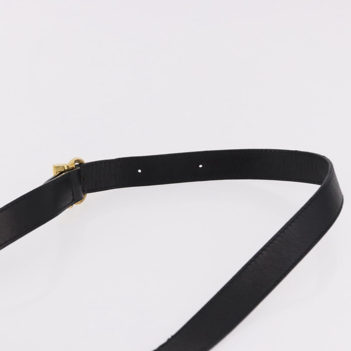 Salvatore Ferragamo Vala Hand Bag Leather 2way Black Gold Tone Auth 191779A
