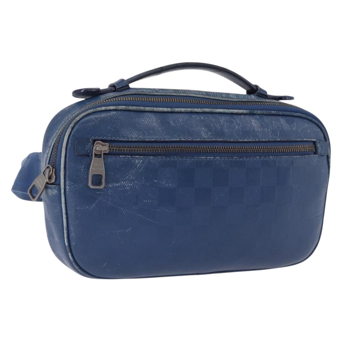 LOUIS VUITTON Damier Infini Ambreil Shoulder Bag Neptune N41354 LV Auth 191781